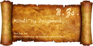 Mihály Zsigmond névjegykártya