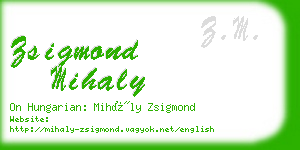 zsigmond mihaly business card